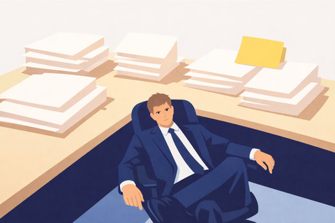 Visualisasi pekerja yang menghadapi tekanan dan tumpukan pekerjaan di tengah tuntutan hidup. (Sumber: https://pixabay.com/vectors/businessman-office-paperwork-10188880/)