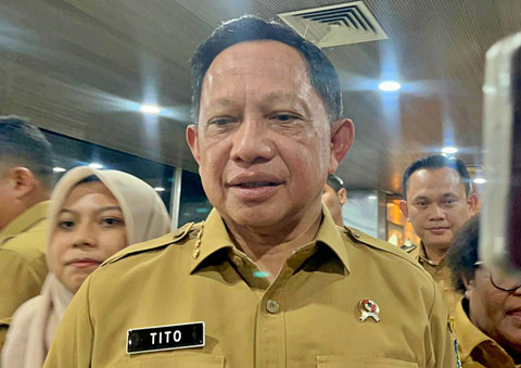 Mendagri Tito Karnavian di Kompleks Parlemen, Senayan, Jakarta, Senin (30/3/2026). Foto: Nasywa Athifah/kumparan