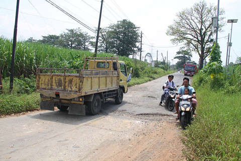 Lubang yang terdapat di Desa Daren, Kecamatan Nalumsari, Kabupaten Jepara, Jawa Tengah pada Senin (30/3/2026). Foto: Vega Maarijil Ula/kumparan