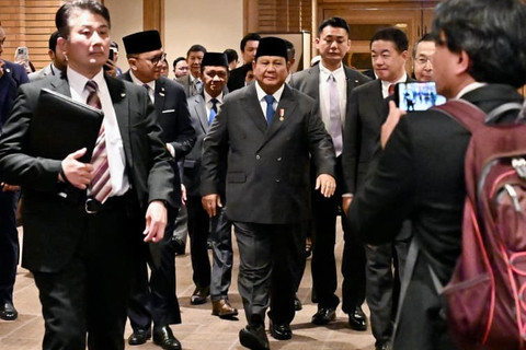 Presiden Prabowo Subianto menghadiri Forum Bisnis Indonesia-Jepang di Jepang, Senin (30/3/2026). Foto: Laily Rachev/Biro Pers Sekretariat Presiden