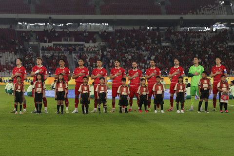 Pemain Timnas Indonesia saat melawan Timnas Bulgaria pada pertandingan FIFA Series 2026 di Stadion Utama Gelora Bung Karno (SUGBK), Senayan, Jakarta, Senin (30/3/2026). Foto: Jamal Ramadhan/kumparan