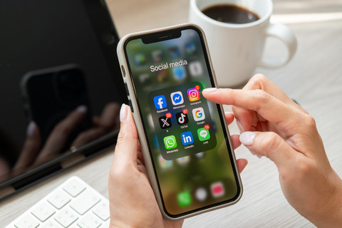 Ilustrasi bermain media sosial. Foto: Vasin Lee/Shutterstock