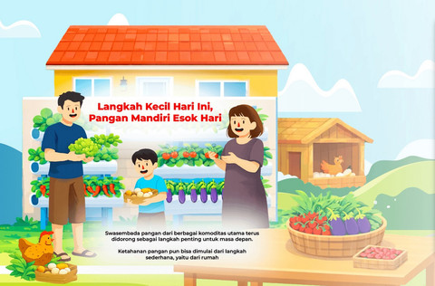 Ilustrasi langkah sederhana dari rumah, didukung kebijakan APBN, mampu memperkuat ketahanan pangan dan mewujudkan kemandirian nasional. Foto: https://sso.kemenkeu.go.id/Home