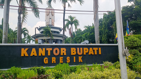 Kantor Pemerintah Kabupaten (Pemkab) Gresik, Jawa Timur, Jumat (10/4/2026).
 Foto: Farusma Okta Verdian/kumparan
