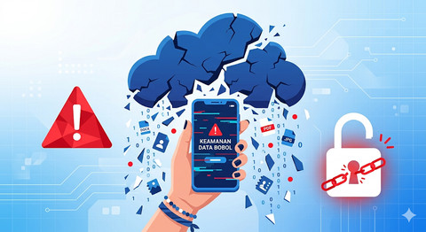 Ilustrasi di balik kemudahan serba instan menyimpan data, risiko kehilangan akses dan kebocoran privasi selalu mengintai &mdash; tanpa banyak Gen Z menyadarinya (Sumber: Gemini AI)
