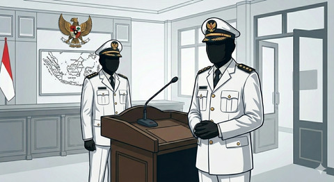 Kepala daerah dan wakil kepala daerah merupakan satu kesatuan yang setara. Foto: Gemini AI