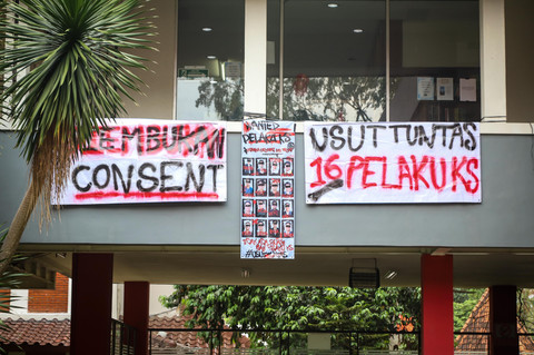 Kondisi setelah kasus kekerasan seksual (KS) di lingkungan Fakultas Hukum Universitas Indonesia, Depok, Jawa Barat, Selasa (14/4/2026). Foto: Iqbal Firdaus/kumparan