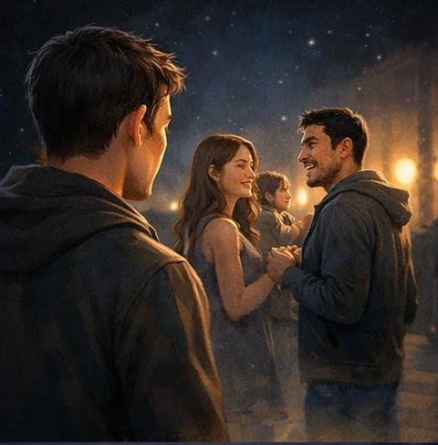 "ilustrasi Momen ketika laki laki di fase terendah mereka akan di tinggal oleh orang terdekat/sumber:dokumentasi pribadi"