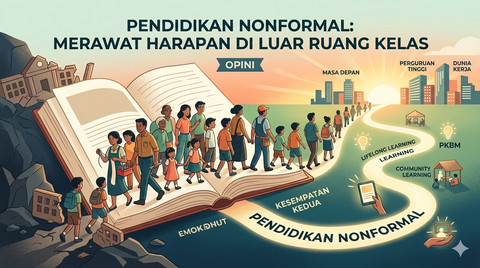 Ilustrasi reorientasi pendidikan nonformal. Foto: Generated by AI