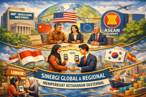 Ilustrasi sinergi global dan regional. Foto: Generated by AI