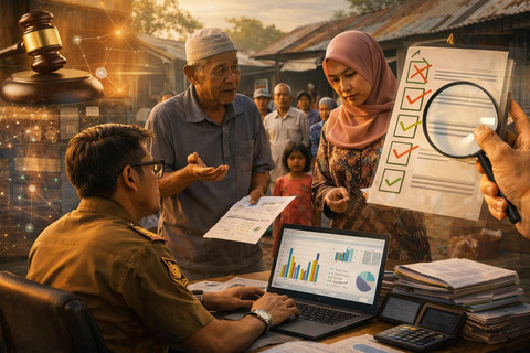 Sistem boleh bekerja cepat, tetapi tanpa ruang sanggah dan koreksi, data bisa mempercepat ketidakadilan (Gambar dibuat dengan AI) .
