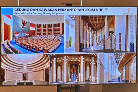Desain Gedung MPR, DPR, DPD di IKN oleh OIKN. Foto: Abid Raihan/kumparan