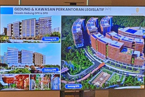 Desain Gedung MPR, DPR, DPD di IKN oleh OIKN. Foto: Abid Raihan/kumparan