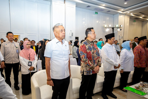Wamensos Agus Jabo hadiri peluncuran Program Kerja Sama Pemerintah dan UNICEF yang digelar Kementerian PPN/Bappenas di Jakarta, Senin (20/4/2026). Foto: Kemensos RI