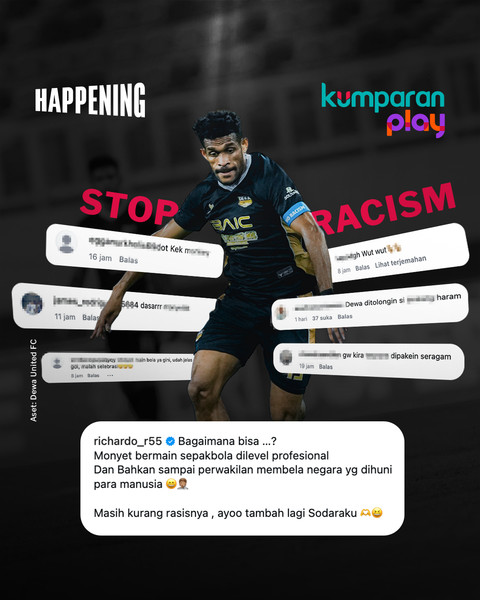 Ricky Kambuaya menjadi korban rasis usai laga Dewa United vs Persib. Foto: Danu Adiyansah/kumparan