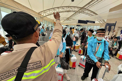 Kedatangan jemaah haji asal Indonesia di Bandara AMAA Madinah. Foto: Dok. MCH