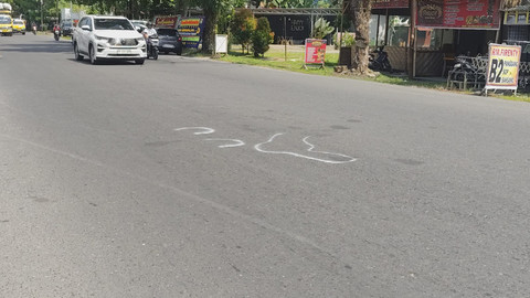 Lokasi TKP kecelakaan mantan Wakapolda Metro Jaya, Brigjen Pol (Purn) Raziman Tarigan, Rabu (22/4/2026). Foto: Amar Marpaung/kumparan