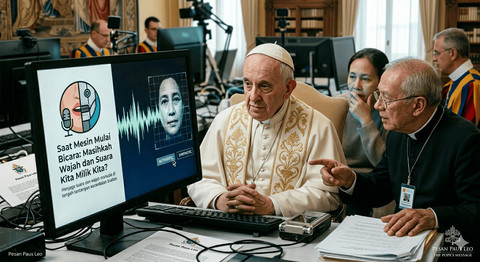 Menjaga wajah dan suara berarti menjaga martabat manusia. Foto: Gemini AI