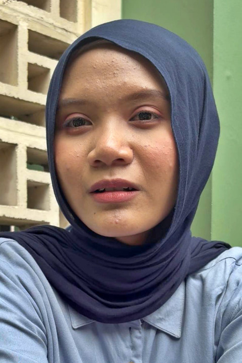 Nurfitria Sandra (19) salah satu peserta yang telah menyelesaikan UTBK SNBT 2026 di Universitas Pembangunan Nasional Veteran Jakarta (UPNVJ), Kampus Pondok Labu, Jakarta Selatan, Kamis (23/4/2026). Foto: Jeni Ritanti/kumparan