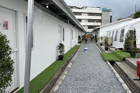 Hunian Sementara (Huntara) kawasan Senen, Jakarta Pusat (23/4/2026). Foto: Kevin Daniel/kumparan