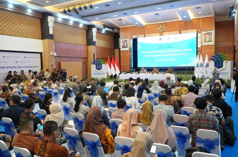 Konferensi Pers Realisasi Investasi Triwulan I 2026 dan Implementasi KBLI 2025 di Jakarta, Kamis (23/4/2026). Foto: Dok. BPS