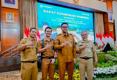Bupati Klaten dalam rakor antisipasi el nino oleh Bmkg (dok foto @propkopim klaten)