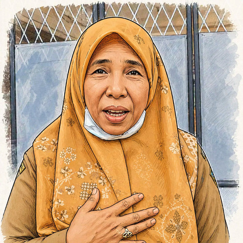 Syamsiah atau yang akrab disapa bu Atun, guru PKN SMAN 1 Purwakarta.(Generated by AI)