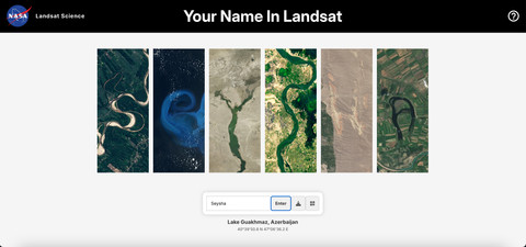 Ilustrasi Your Name in Landsat. Foto: NASA