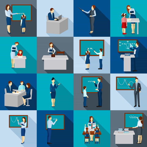 Ilustrasi Peran Dosen (Sumber: https://www.freepik.com/free-vector/color-shadows-teacher-icons-set_4411507.htm#fromView=search&page=2&position=39&uuid=dcbe1cbc-7e2e-4518-af6a-aab2437f4012&query=lecturer+role)