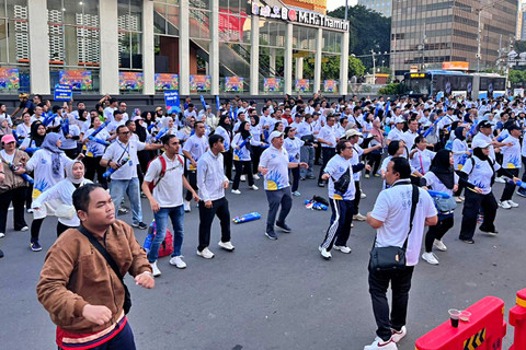 Suasana Car Free Day Perayaan Hari Kekayaan Intelektual Sedunia di kawasan Sarinah, Jakarta Pusat, Minggu (26/4/2026). Foto: Nasywa Athifah/kumparan