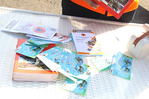 BPBD Kudus, Jawa Tengah menggelar kegiatan Peringatan Hari Kesiapsiagaan Bencana 2026 di Alun-alun Simpang Tujuh Kudus, pada Minggu (26/4/2026). Foto: Vega Ma'arrijil Ula/kumparan