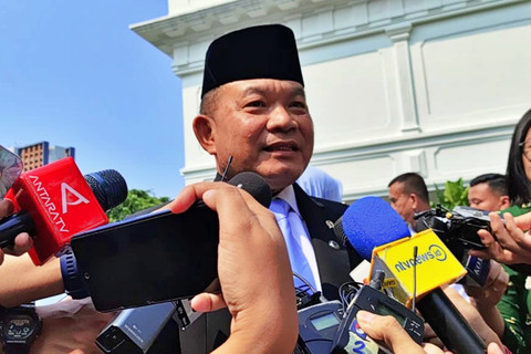 Dudung Abdurachman tiba di Istana Kepresidenan jelang pelantikan. Foto: Jonathan Devin/kumparan