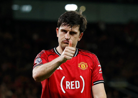 Harry Maguire saat Manchester United vs Brentford dalam lanjutan Liga Inggris di Old Trafford pada 28 April 2026. Foto: Action Images via Reuters/Jason Cairnduf