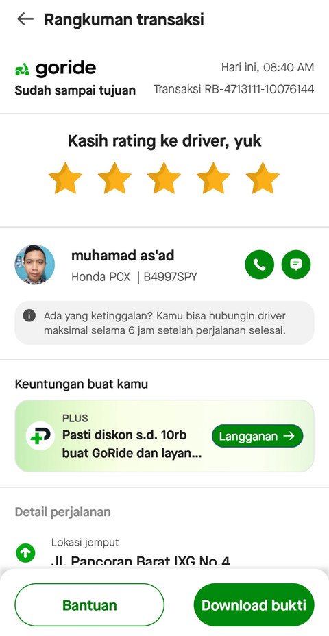Muhamad As'ad, chef MBG SPPG Cipete Utara yang nyambi menjadi pengemudi ojek online. Foto: Dok. kumparan