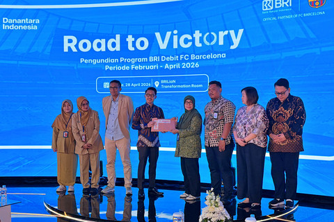 Acara Pengundian BRI Debit FC Barcelona di Kantor Pusat BRI, Jakarta Selatan, Selasa (28/4/2026). Foto: Najma Ramadhanya/kumparan