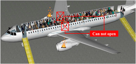 Visualisasi kabin Airbus simulasi yang digunakan dalam penelitian. Foto: AIP Advances/Zhao dkk