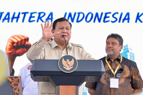 Presiden Prabowo Subianto dalam peringatan Hari Buruh Internasional 2026 atau May Day di Monas, Jakarta, Jumat (1/5/2026). Foto: Rusman/Biro Pers Sekretariat Presiden