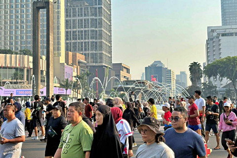 Suasana Car Free Day (CFD) di kawasan Bundaran HI, Jakarta, Minggu (3/5/2026). Foto: Jeni Ritanti/kumparan