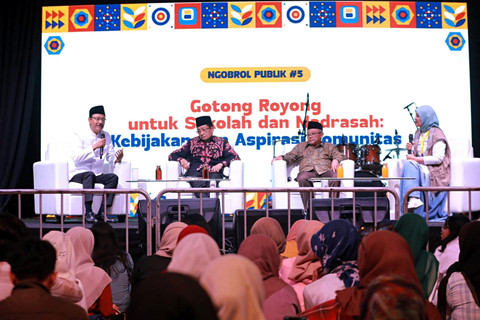 Menteri Sosial Saifullah Yusuf atau Gus Ipul menghadiri forum Belajaraya dengan Teman 2026 di Taman Ismail Marzuki, Sabtu (2/5/2026). Foto: Dok. Kemensos