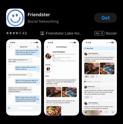 Friendster sudah bisa didownload oleh pengguna iOS di Indonesia. Foto: Screencshot/Friendster