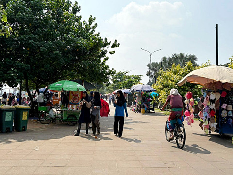 Suasana Ancol di hari terakhir long weekend, Minggu (3/5/2026). Foto: Kevin Daniel/kumparan