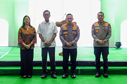 Kapolri Jenderal Listyo Sigit Prabowo saat menghadiri acara Peletakan Batu Pertama Mako Polda DIY. Foto: Dok. Polri