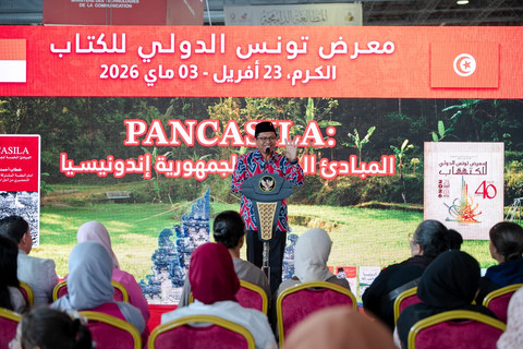KBRI Tunis Gelar diskusi buku di Pameran Buku Internasional Tunisia ke-40. Foto: KBRI Tunis 