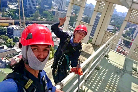 Ardi Suhardi (30), pekerja Rope Access asal Pandeglang. Foto: Dok. Pribadi