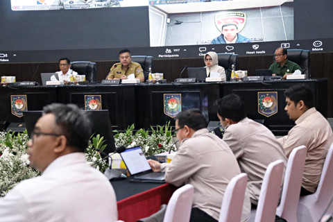 Sekjen Kemendagri, Tomsi Tohir memimpin Rapat Koordinasi Pengendalian Inflasi Daerah di Kantor Pusat Kemendagri, Jakarta, Selasa (5/5/2026). Foto: Dok. Kemendagri