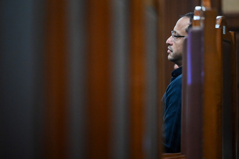 Terdakwa kasus dugaan korupsi pengadaan Chromebook dalam program digitalisasi pendidikan di Kemendikbudristek Nadiem Makarim menjalani sidang lanjutan di Pengadilan Tipikor, Jakarta, Rabu (6/5/2026). Foto: Rivan Awal Lingga/ANTARA FOTO