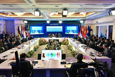 Menteri Luar Negeri Sugiono mendorong kerja sama ASEAN yang lebih erat untuk merespons dampak konflik Timur Tengah dan tantangan kawasan pada Pertemuan Menteri Luar Negeri ASEAN (AMM) di Cebu, Filipina (7/5/2026). Foto: Dok. Kemenlu