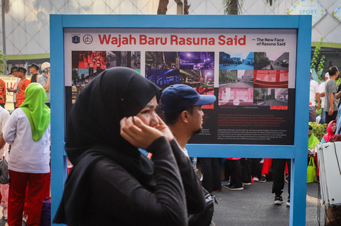 Sejumlah warga memadati kawasan Rasuna Said dalam kegiatan Car Free Day (CFD) di Kuningan, Jakarta, Minggu (10/5/2026) pagi. Foto: Iqbal Firdaus/kumparan