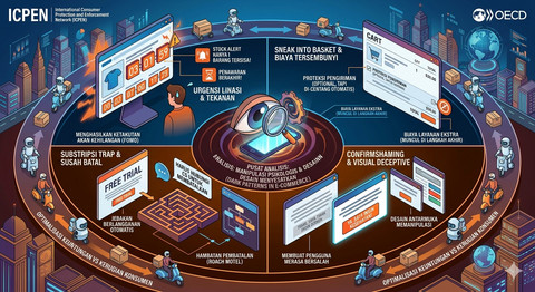 Ilustrasi dark pattern dalam e-commerce. Foto: Gemini AI