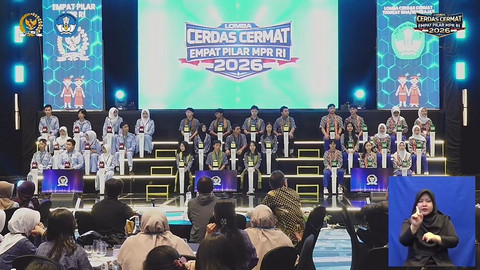 Suasana Lomba Cerdas Cermat Empat Pilar yang diadakan MPR, di Kalbar pada Sabtu (9/5/2026). Foto: Youtube/MPR RI